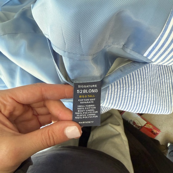 Men's Blue Striped Blazer - Picture 8 of 8